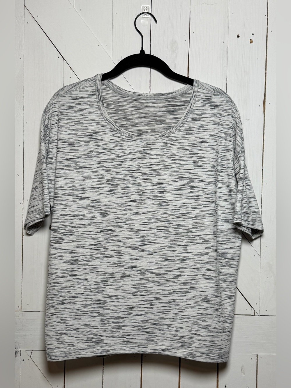 Lululemon Heathered Gray Short Sleeve Tee Shirt Size 10 Oversized Relaxed